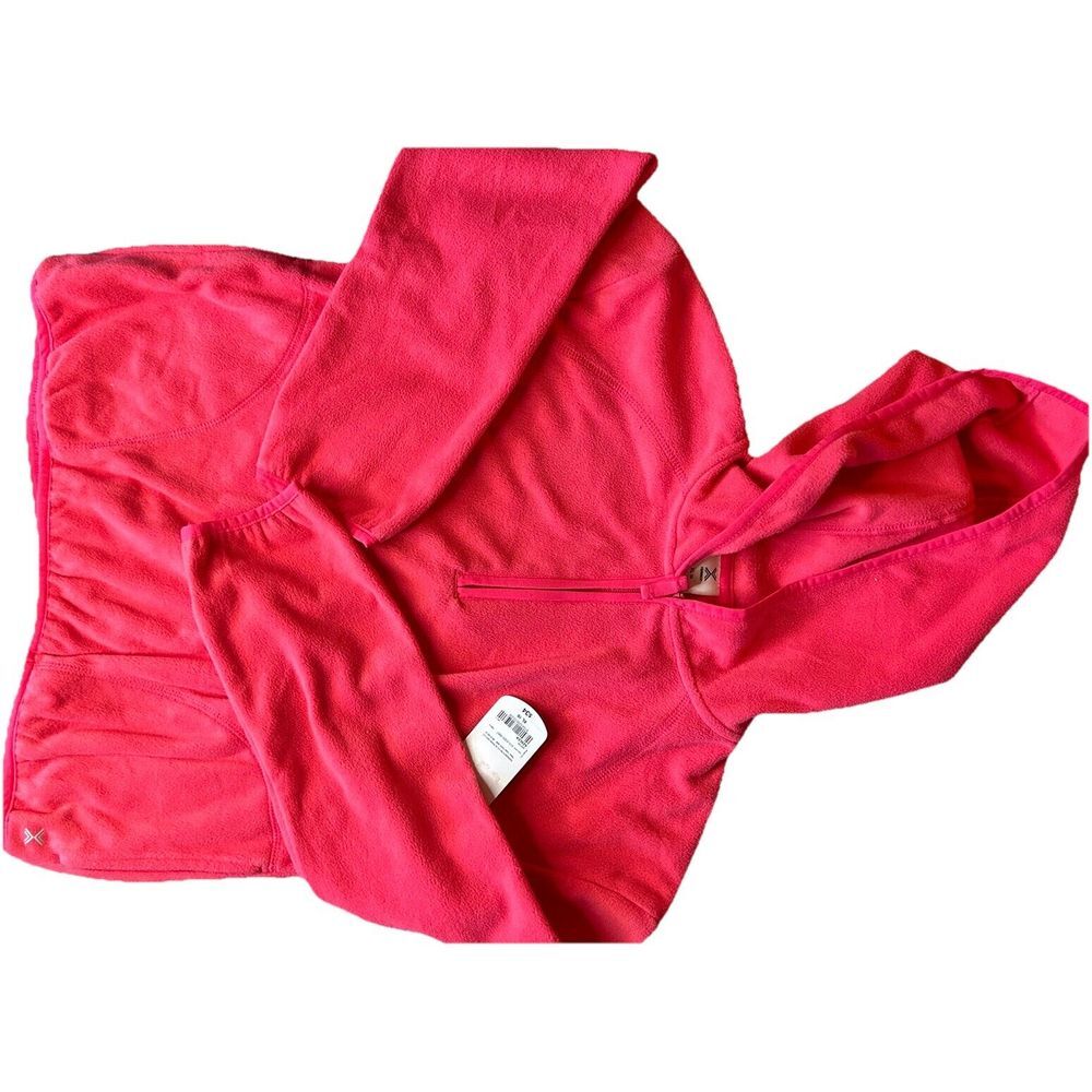 Xersion Brand New‎ Size XL Regular Girl's Pink 1/4 Zip Hoodie Light Jacket